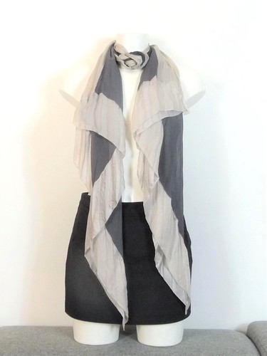 Foulard echarpe plissé - foulard/,
