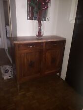 Buffet bas ancien en noyer 2 portes 2 tiroirs 1 étagère 