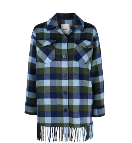 New sandro claira checked - new,