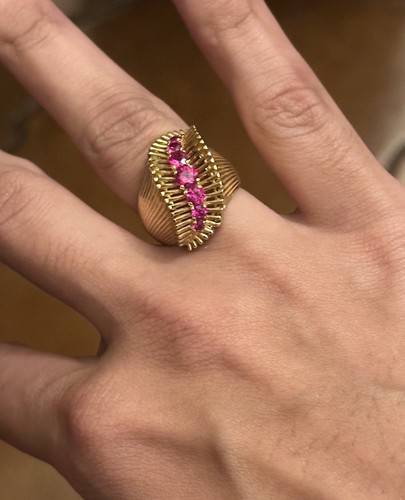 Bague cocktail or jaune - bague, en