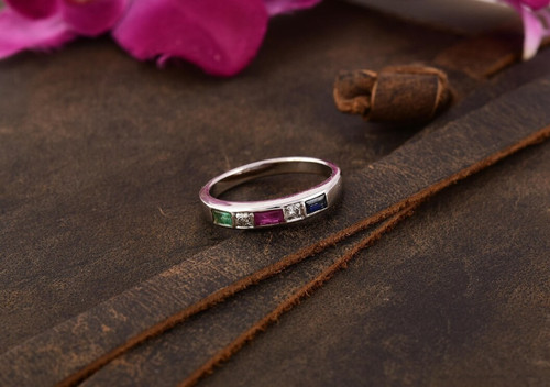 Bague unisexe rubis - unisexe, Émeraude