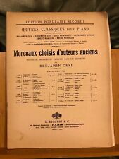 B. Cesi morceaux choisis série 3 n°1 Rameau Couperin partition piano Ricordi