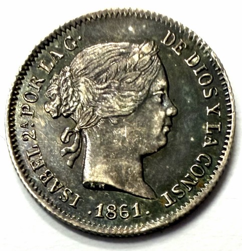 Pièce réal 1861 barcelona - pièce, 1