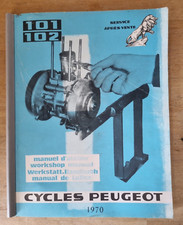 manuel d'atelier CONCESSIONNAIRE Cycles Peugeot mobylettes 101 102  1970's