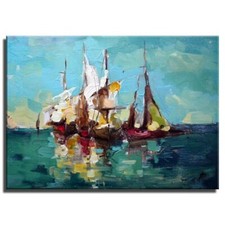  toile paysage mer océan port