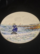 Longwy Paul Mignon Rivages Bord de mer grand plat rare