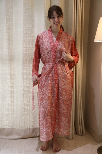 Robe longue kimono blanche