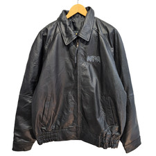 Blouson cuir noir Burk's Bay NRA taille L #31c