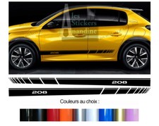 2 X BANDES POUR PEUGEOT 208 2 2020 SPORT AUTOCOLLANT STICKER BD573-103