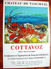 AFFICHE COTTAVOZ- CHATEAU DE VASCOEUIL1994-   64X45 CM