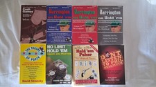 Lot de 8 livres anglais sur le poker Harrington Sklansky Hellmuth