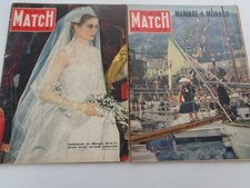 💥Paris Match 2 N° Mariage Monaco - Grace Kelly N° 367 . 368  avril 1956