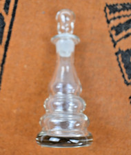 ANCIENNE TOPETTE A ABSINTHE ANNELEE EN VERRE SOUFFLE 3 DOSES AVEC BOUCHON  1900