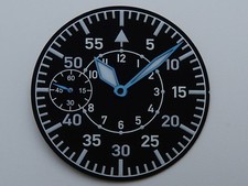 Cadran Aiguilles FLIEGER pilote Type B 6497 ETA Unitas 36.4mm Zifferblatt 