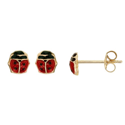 Boucles oreilles coccinelles - d'oreilles,