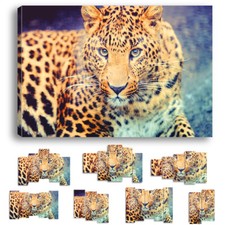 TABLEAU TOILE IMPRIMEE LEOPARD - LEO-03 - TABLEAUX TOILES IMPRIMEES
