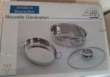 Double braisière ovale Les Trois Toques (38) faitout cocotte Inox