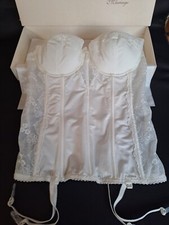 Joli bustier guêpière en dentelle blanc ivoire - mariage , photos - neuf 95C