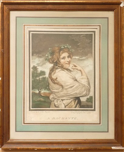 Bacchante gravure lithographie - bacchante,