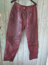 Pantalon femme cuir grenat souple femme COOPER taille 14