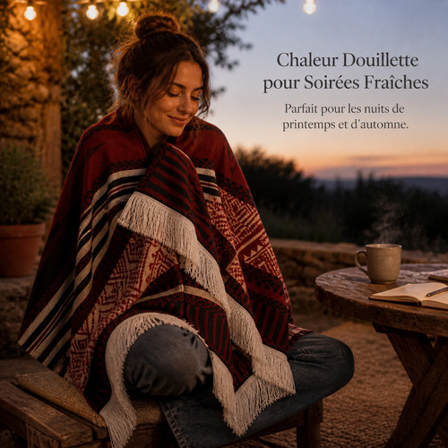 Poncho châle femme - châle, en