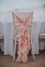 Chaise Housse Mariage Mousseline Hottes Avec Ruffles Decor Spécial Événement