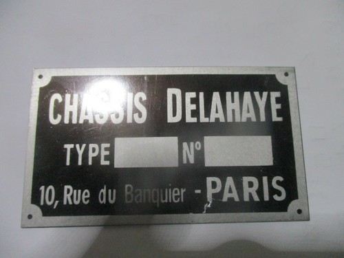 Plaque identification en - plaque, d'identification