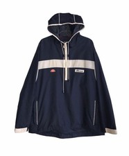 Ellesse Vintage Anorak 1/2 Zip Jacket Homme M Bleu Marine