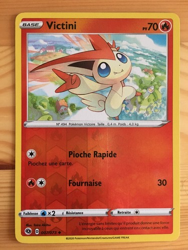 Carte pokémon reverse victini - carte,