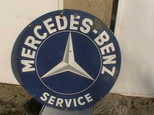 Plaque emaillee mercedes - emaillee,