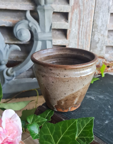 Ancien pot confiture conique - pot,