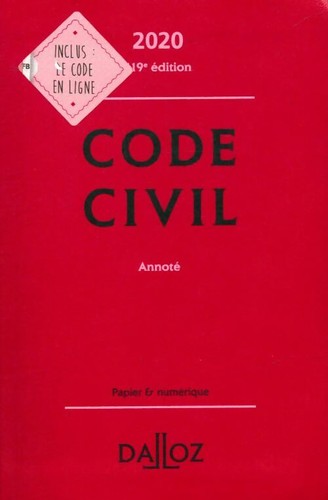Code civil annoté - , 2020