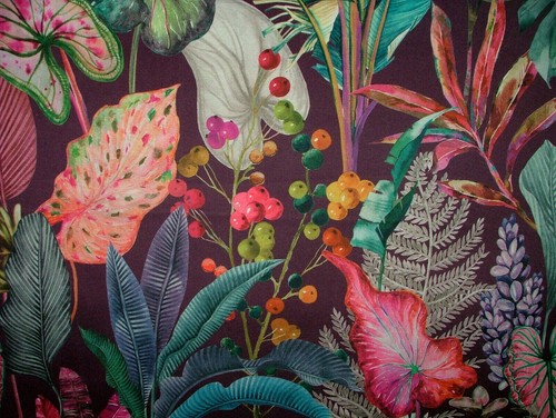 Violet tropical palmiers - violet,