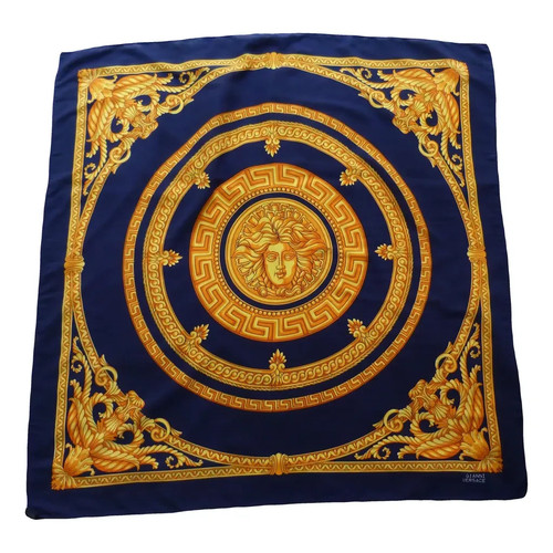 Grand foulard soie vintage - foulard,
