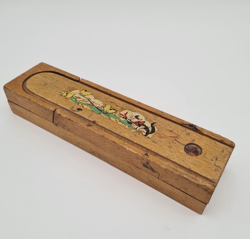 Ancien plumier bois - plumier, en