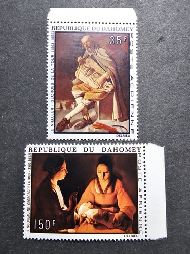 Timbre dahomey tableaux - dahomey, de