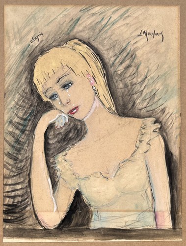 Dessin ancien aquarelle - dessin,