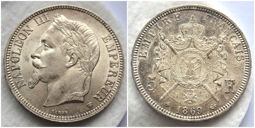 Francs napoleon iii 1869 bb - francs,