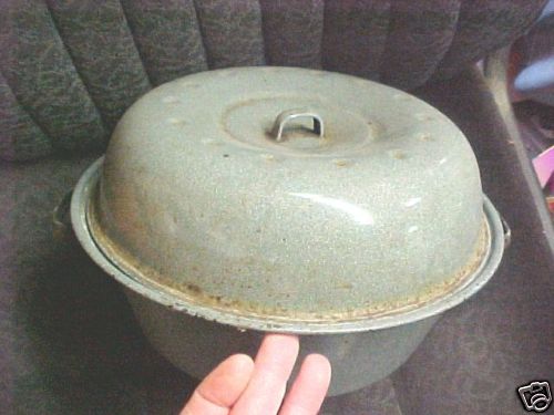 Grey gray enamelware kettle - grey,