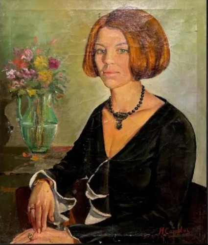 Tableau ancien huile portrait - tableau,