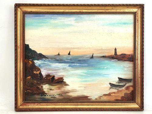 Tableau marine vintage huile