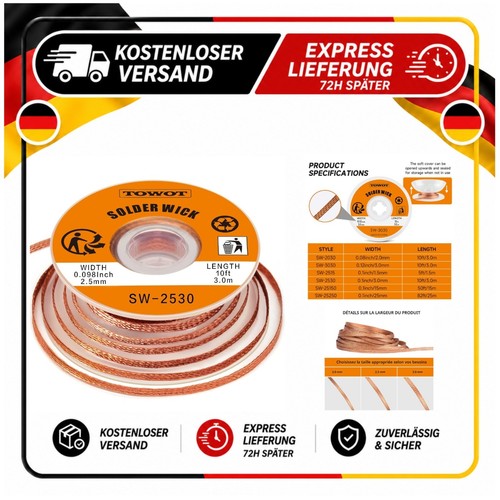 Towot tresse dessouder 3m - tresse,