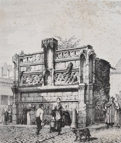 Estampe xixème fontaine - xixème,