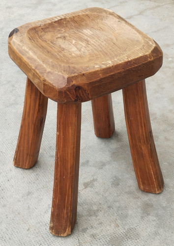 Tabouret pins sculpte - tabouret,