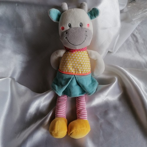 Doudou vache blanc - ,, jaune