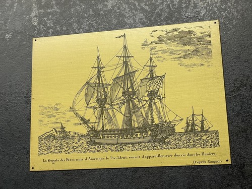 Gravure sur plaque laiton - sur, ou