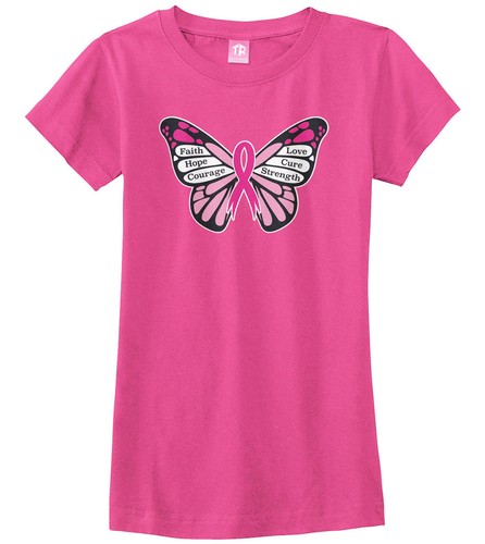 Butterfly breast cancer girls - breast,