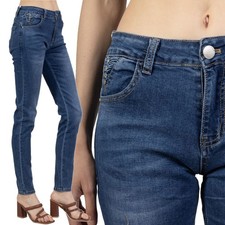 Jeans Femme Élastique Bleu