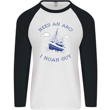 Need An Arc ? I Noah Mec Drôle Athée Mens L/S Baseball T-Shirt