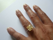 bague en argent massif, carré